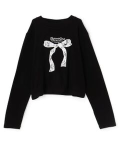 by LOVEiT / バイ ラビット Tシャツ | リボンパッチ長袖Tシャツ