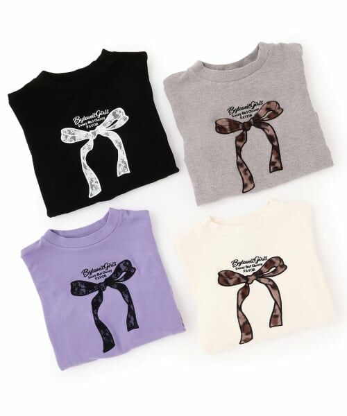 by LOVEiT / バイ ラビット Tシャツ | リボンパッチ長袖Tシャツ | 詳細4