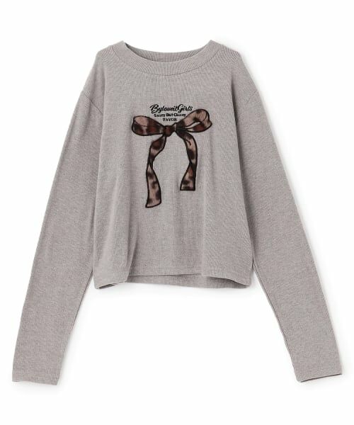 by LOVEiT / バイ ラビット Tシャツ | リボンパッチ長袖Tシャツ | 詳細5