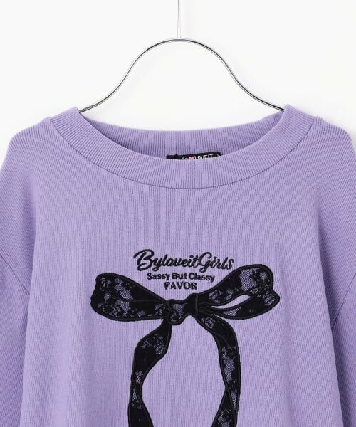 by LOVEiT / バイ ラビット Tシャツ | リボンパッチ長袖Tシャツ | 詳細8