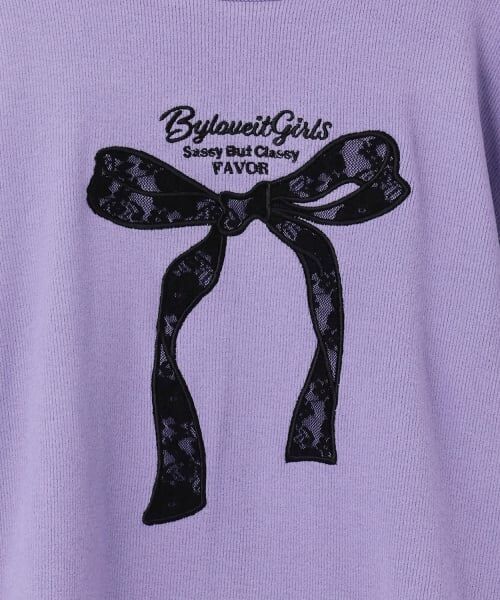 by LOVEiT / バイ ラビット Tシャツ | リボンパッチ長袖Tシャツ | 詳細9