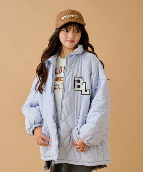 by LOVEiT / バイ ラビット ブルゾン | モンスターキルティングコート（ブルー）