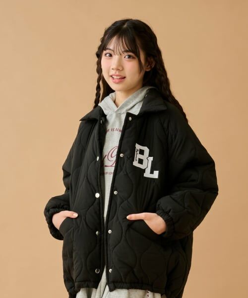 by LOVEiT / バイ ラビット ブルゾン | モンスターキルティングコート（黒）