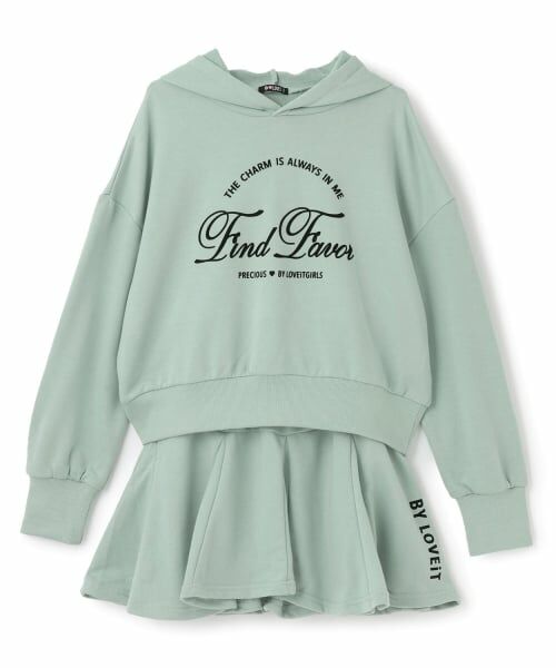 by LOVEiT / バイ ラビット パーカー | フーディ&スカートセット（ブルー グレー）