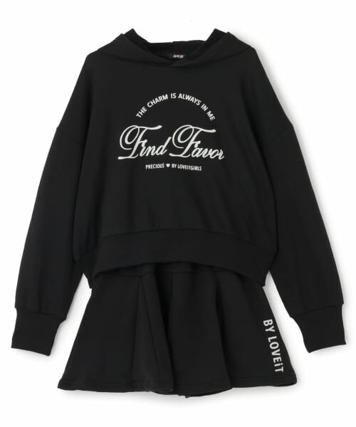 by LOVEiT / バイ ラビット パーカー | フーディ&スカートセット（黒）