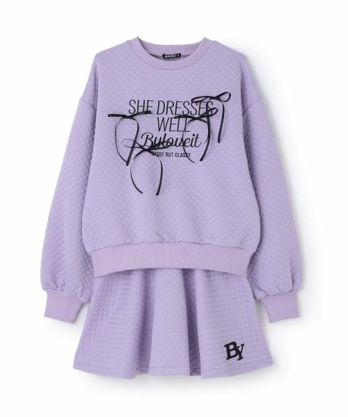 by LOVEiT / バイ ラビット ニット・セーター | 接結ジャカードセットアップ（ラベンダー）