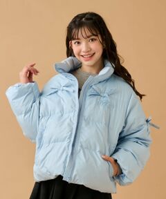 by LOVEiT / バイ ラビット ブルゾン | リボンタフタフェイクダウンJK