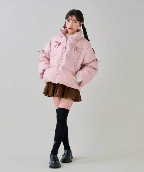 by LOVEiT / バイ ラビット ブルゾン | リボンタフタフェイクダウンJK | 詳細1