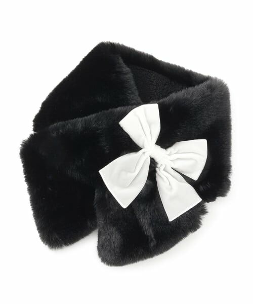 by LOVEiT / バイ ラビット マフラー・ショール・スヌード・ストール | リバーシブルティペット（黒）