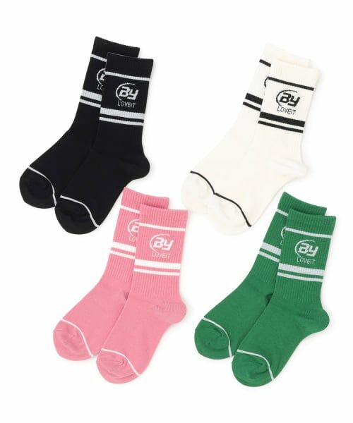 by LOVEiT / バイ ラビット ソックス | ロゴクルーソックス | 詳細1