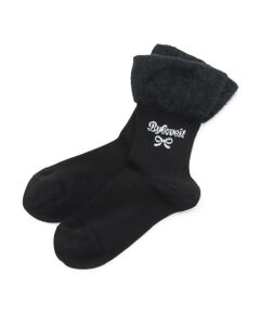 部分シャギークルーソックス