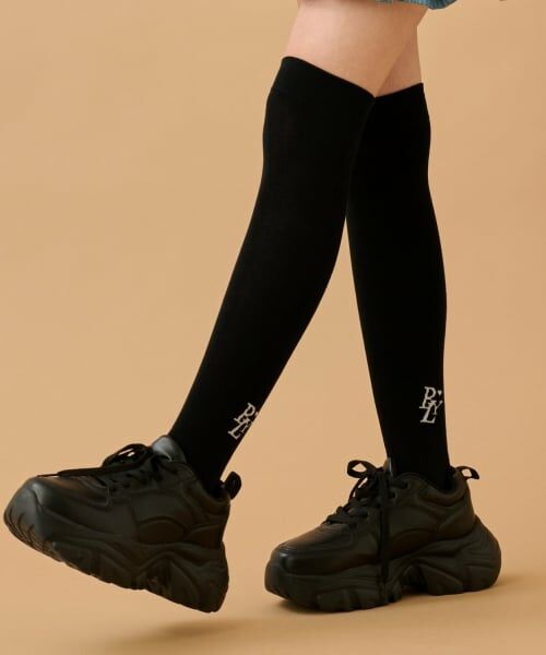 by LOVEiT / バイ ラビット ソックス | スーパーニーハイソックス（黒）