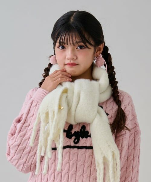 by LOVEiT / バイ ラビット マフラー・ショール・スヌード・ストール | リサイクル糸大判マフラー（アイボリー）