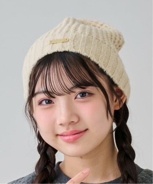 by LOVEiT / バイ ラビット ニットキャップ | ワッフル編みニット帽（アイボリー）