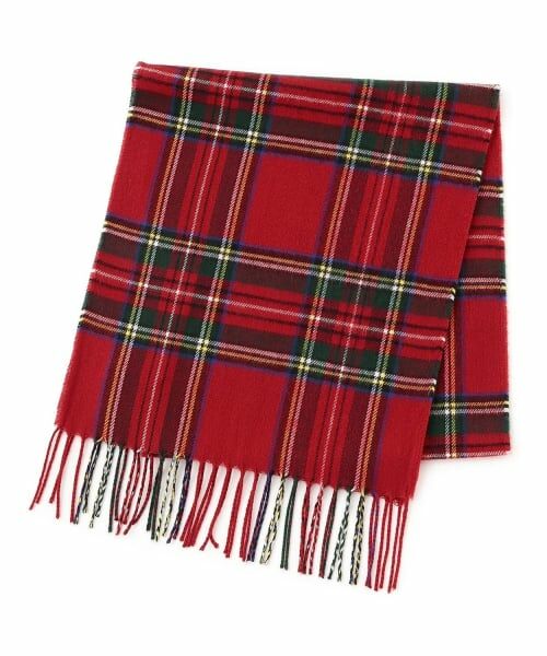 by LOVEiT / バイ ラビット マフラー・ショール・スヌード・ストール | チェックマフラー（赤）