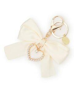 by LOVEiT / バイ ラビット チャーム | パールハートリボンチャーム