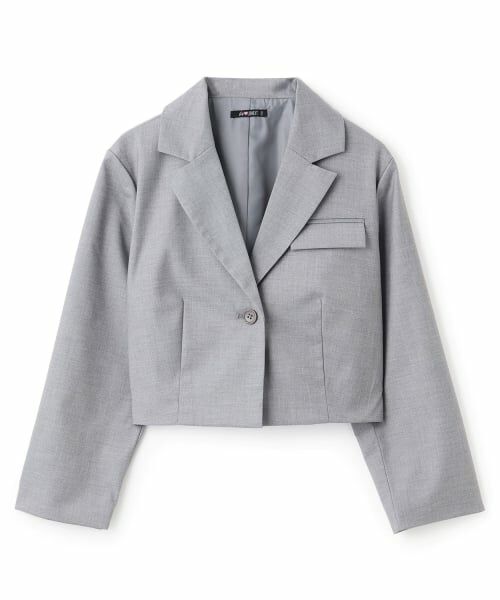 by LOVEiT / バイ ラビット テーラードジャケット | クロップドジャケット（グレー）