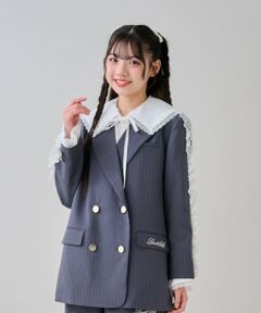 by LOVEiT / バイ ラビット テーラードジャケット | 【卒服】ダブルボタンロングフリルジャケット