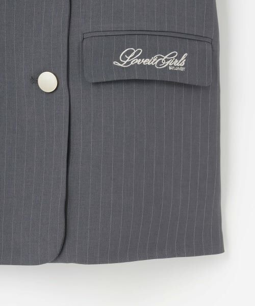 by LOVEiT / バイ ラビット テーラードジャケット | 【卒服】ダブルボタンロングフリルジャケット | 詳細13