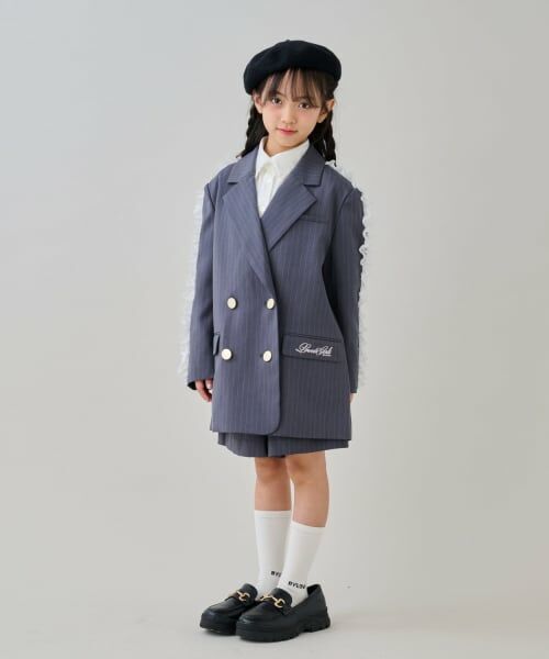 by LOVEiT / バイ ラビット テーラードジャケット | 【卒服】ダブルボタンロングフリルジャケット | 詳細3