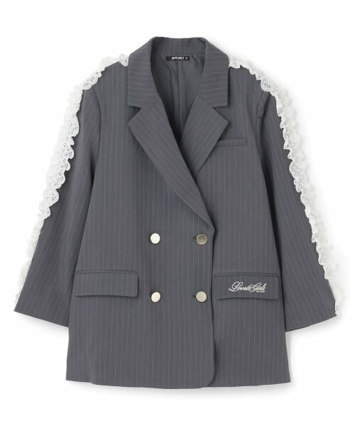 by LOVEiT / バイ ラビット テーラードジャケット | 【卒服】ダブルボタンロングフリルジャケット | 詳細7