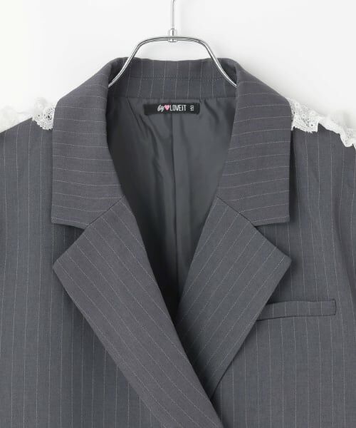by LOVEiT / バイ ラビット テーラードジャケット | 【卒服】ダブルボタンロングフリルジャケット | 詳細9