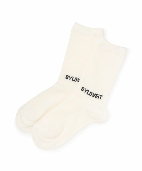 by LOVEiT / バイ ラビット ソックス | 【卒服】ロゴクルーソックス（オフ ホワイト）