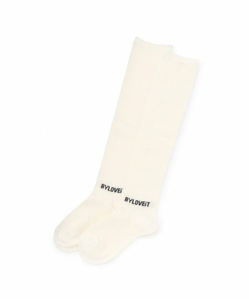 by LOVEiT / バイ ラビット ソックス | 【卒服】ロゴニーハイソックス（オフ ホワイト）