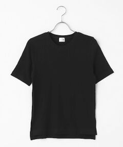 クルーネックリブTシャツ