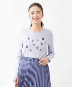 モチーフ刺繍Ｔシャツ