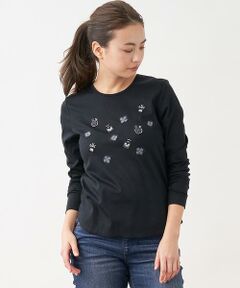 モチーフ刺繍Ｔシャツ