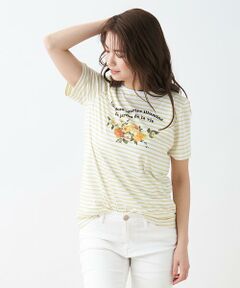 フラワー半袖Tシャツ