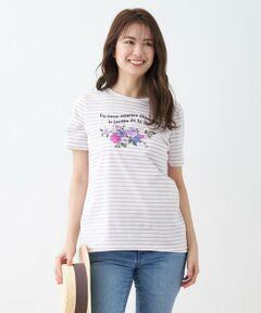 フラワー半袖Tシャツ