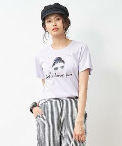 ガールモチーフTシャツ