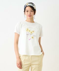 洗える ひんやり ひまわりTシャツ