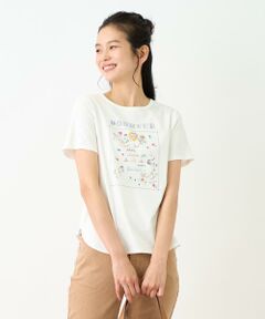 洗える ひんやりフラワー＆バードTシャツ