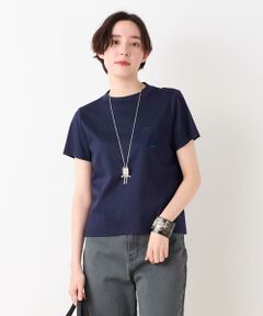 洗える エンブレム刺繍付きポケットTシャツ