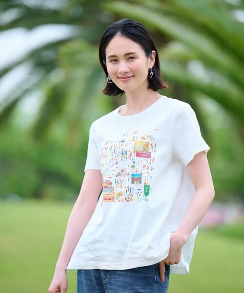 CARA O CRUZ / キャラ・オ・クルス カットソー | 洗える バカンス柄半袖Ｔシャツ | 詳細10