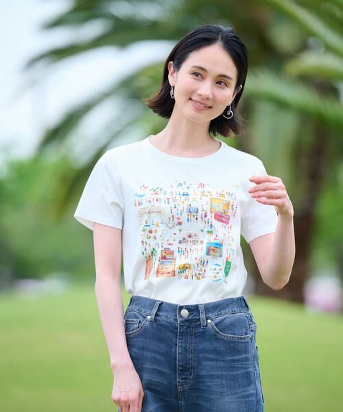 CARA O CRUZ / キャラ・オ・クルス カットソー | 洗える バカンス柄半袖Ｔシャツ | 詳細5