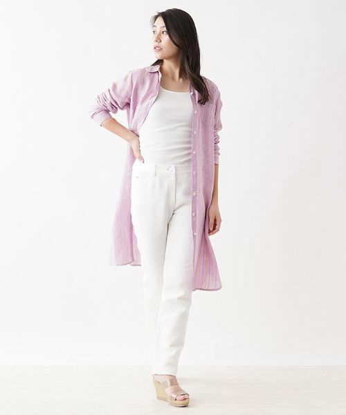 CARA O CRUZ / キャラ・オ・クルス シャツ・ブラウス | ストライプロングシャツ【PAGANINI】 | 詳細10