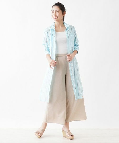 CARA O CRUZ / キャラ・オ・クルス シャツ・ブラウス | ストライプロングシャツ【PAGANINI】 | 詳細3