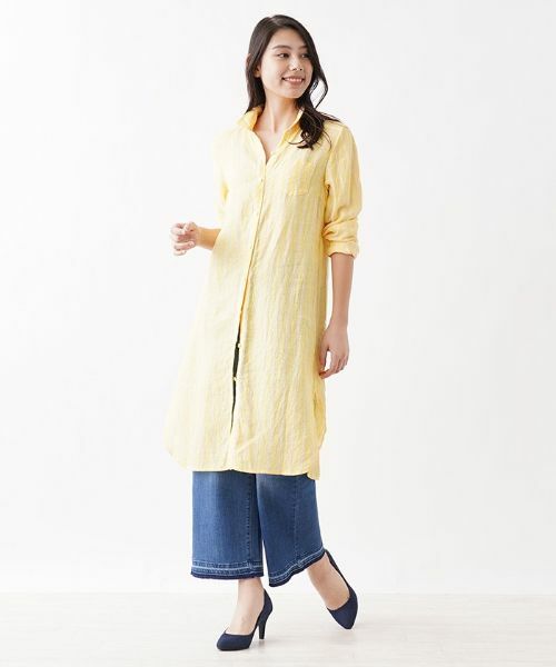 CARA O CRUZ / キャラ・オ・クルス シャツ・ブラウス | ストライプロングシャツ【PAGANINI】 | 詳細8