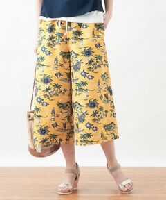 CARA O CRUZ / キャラ・オ・クルス その他パンツ | トロピカルプリントのワイドクロップドパンツ【reyn spooner】
