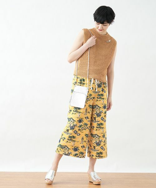 CARA O CRUZ / キャラ・オ・クルス その他パンツ | トロピカルプリントのワイドクロップドパンツ【reyn spooner】 | 詳細14