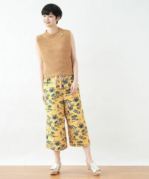 CARA O CRUZ / キャラ・オ・クルス その他パンツ | トロピカルプリントのワイドクロップドパンツ【reyn spooner】 | 詳細15