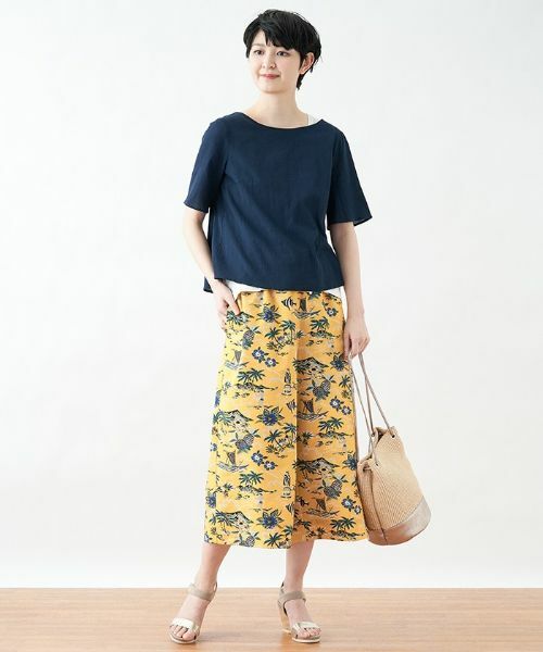 CARA O CRUZ / キャラ・オ・クルス その他パンツ | トロピカルプリントのワイドクロップドパンツ【reyn spooner】 | 詳細6