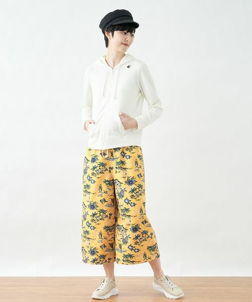 CARA O CRUZ / キャラ・オ・クルス その他パンツ | トロピカルプリントのワイドクロップドパンツ【reyn spooner】 | 詳細9