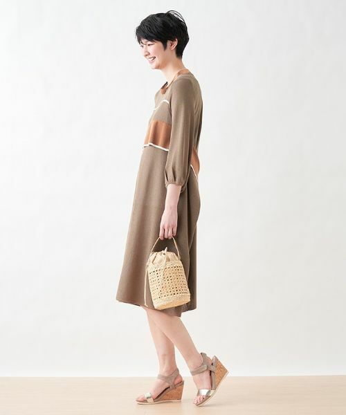 CARA O CRUZ / キャラ・オ・クルス ドレス | 配色ニットワンピース | 詳細3