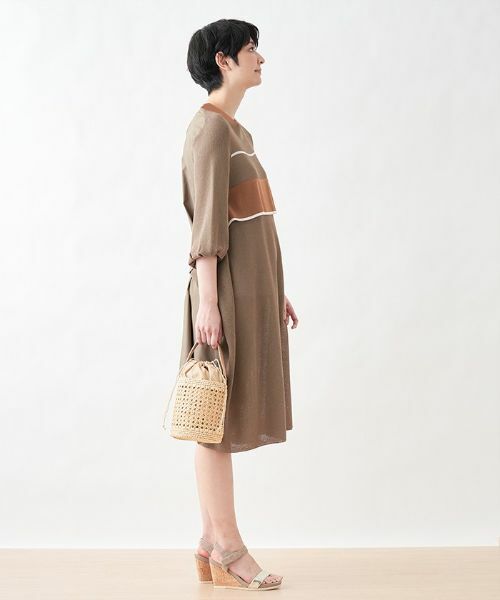 CARA O CRUZ / キャラ・オ・クルス ドレス | 配色ニットワンピース | 詳細6