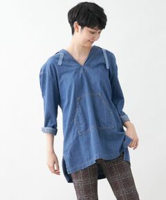 CARA O CRUZ / キャラ・オ・クルス シャツ・ブラウス | フード付デニムスキッパープルオーバー